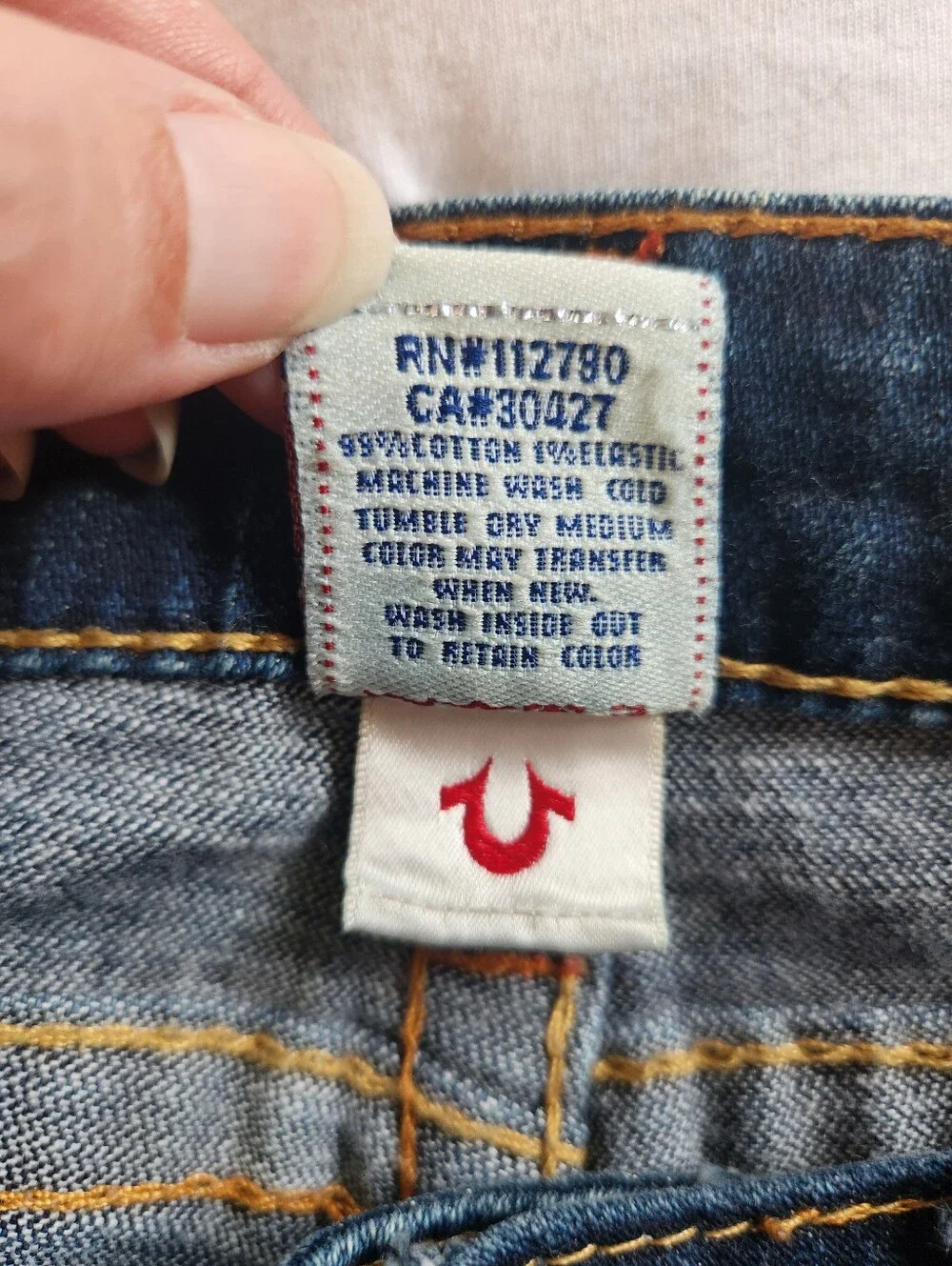 Vintage True Religion Joey Flap Pocket Twisted Seam Low Rise Flare Jeans Size 29 - Picture 6 of 12
